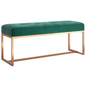vidaXL Lavice tmavě zelen&aacute; 110 x 36 x 45 cm samet