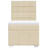 vidaXL Box spring postel s matrac&iacute; kr&eacute;mov&aacute; 90x200 cm textil