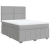 vidaXL Box spring postel s matrac&iacute; světle &scaron;ed&aacute; 140 x 200 cm textil