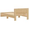 vidaXL R&aacute;m postele s čelem a LED osvětlen&iacute;m dub sonoma 100 x 200 cm