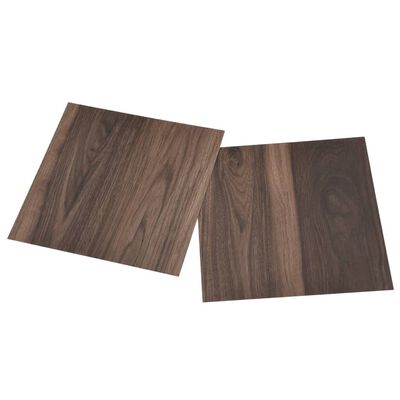 vidaXL Samolepicí podlahové desky 55 ks PVC 5,11 m² tmavě hnědé