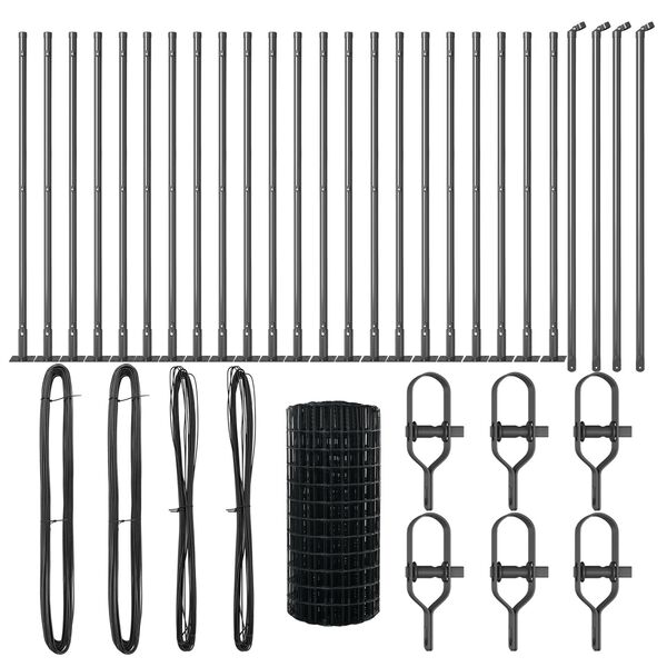 vidaXL Plot s sloupkem &Scaron;ed&aacute; 0,4 x 50 m Ocel a PVC