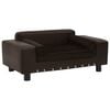 vidaXL Pohovka pro psy hněd&aacute; 81 x 43 x 31 cm ply&scaron; a uměl&aacute; kůže