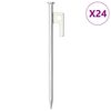 vidaXL Stanov&eacute; kol&iacute;ky 24 ks 20 cm 9 mm pozinkovan&aacute; ocel