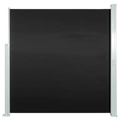 vidaXL Zatahovací boční markýza 140 x 300 cm černá