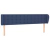vidaXL Čelo postele typu u&scaron;&aacute;k modr&eacute; 183x23x78/88 cm textil
