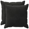 vidaXL Povlak na pol&scaron;t&aacute;ř 2 pcs HOUTEN Čern&aacute; 55 x 55 cm Samet