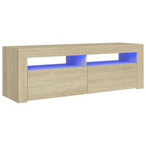 vidaXL TV skř&iacute;ňka s LED osvětlen&iacute;m dub sonoma 120 x 35 x 40 cm