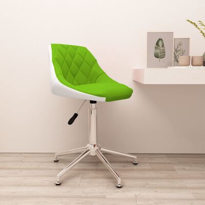 vidaXL Otočná kancelářská židle zelenobílá umělá kůže