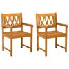 vidaXL Venkovn&iacute; lavice 2 pcs Př&iacute;rodn&iacute; 56 x 55,5 x 90 cm