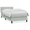 vidaXL Box spring postel s matrac&iacute; světle &scaron;ed&aacute; 80x210 cm samet
