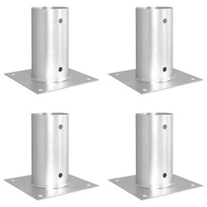 vidaXL Kulov&yacute; kotvov&yacute; kol&iacute;k 4 pcs Stř&iacute;brn&aacute; 15 x 15 x 15 cm Kov