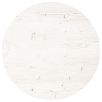 vidaXL Stolní deska kulatá bílá Ø 60 x 3 cm masivní borové dřevo