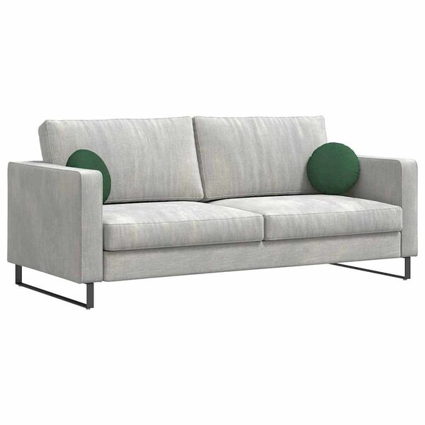 vidaXL Pol&scaron;t&aacute;ře na sedadla 2 pcs Tmavě zelen&aacute; &Oslash; 30 cm Žebrovan&aacute; l&aacute;tka