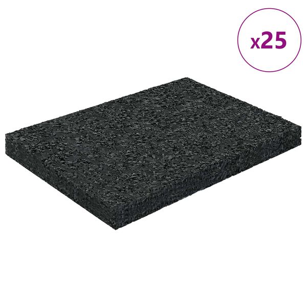 vidaXL Gumov&yacute; granulačn&iacute; zahradn&iacute; pad Čern&yacute; 6 x 9 x 0,8 cm Guma