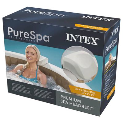 Intex Opěrka hlavy Premium PureSpa bílá 28 x 23 x 17 cm pěnový molitan