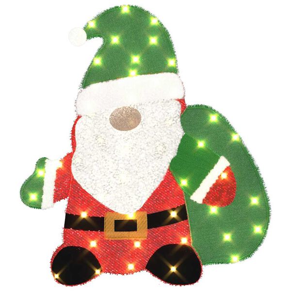 vidaXL Osvětlený Santa Claus s 60 LED diodami Teplá bílá 62 x 70 cm