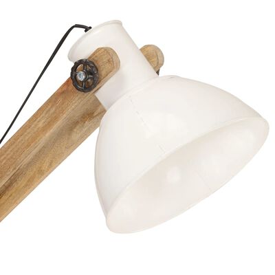 vidaXL Stojací lampa bílá masivní mangovníkové dřevo E27