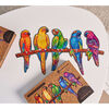 UNIDRAGON 193d&iacute;ln&eacute; dřevěn&eacute; puzzle Playful Parrots středn&iacute; 44 x 25 cm