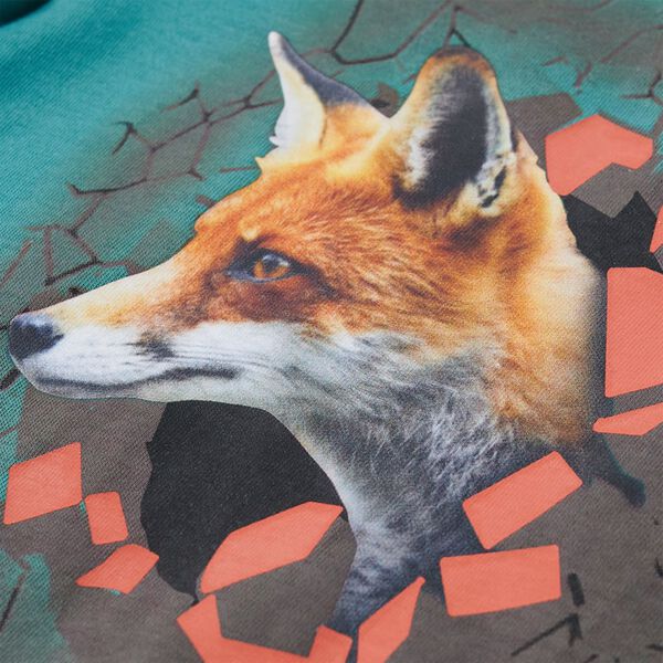 Dětsk&eacute; tričko s dlouh&yacute;m ruk&aacute;vem tmavě akvamar&iacute;nov&eacute; 104