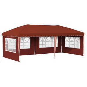 vidaXL P&aacute;rty stan s v&yacute;suvn&yacute;m st&aacute;nkem 575 x 289 x 245 cm Cihlov&aacute;