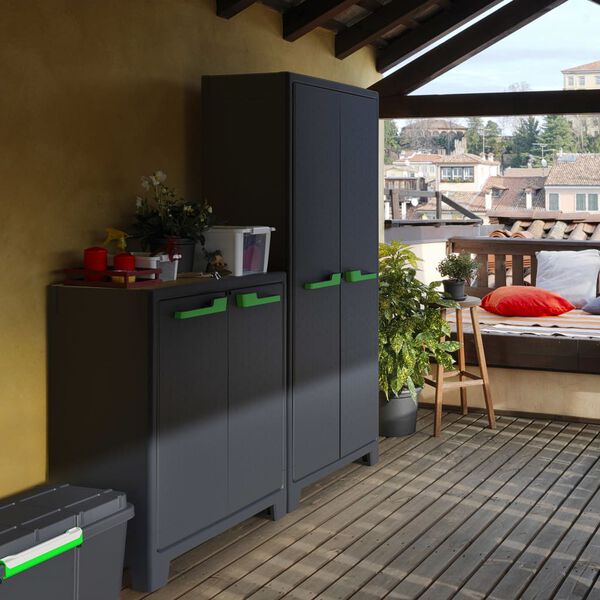 Keter Úložná skříň s policemi Moby grafitově šedá 182 cm