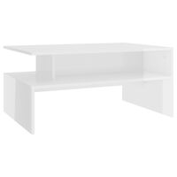 vidaXL Konferenční stolek bílý vysoký lesk 90x60x42,5 cm dřevotříska