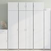vidaXL Skř&iacute;ň highboard b&iacute;l&aacute; 70 x 42,5 x 185 cm kompozitn&iacute; dřevo