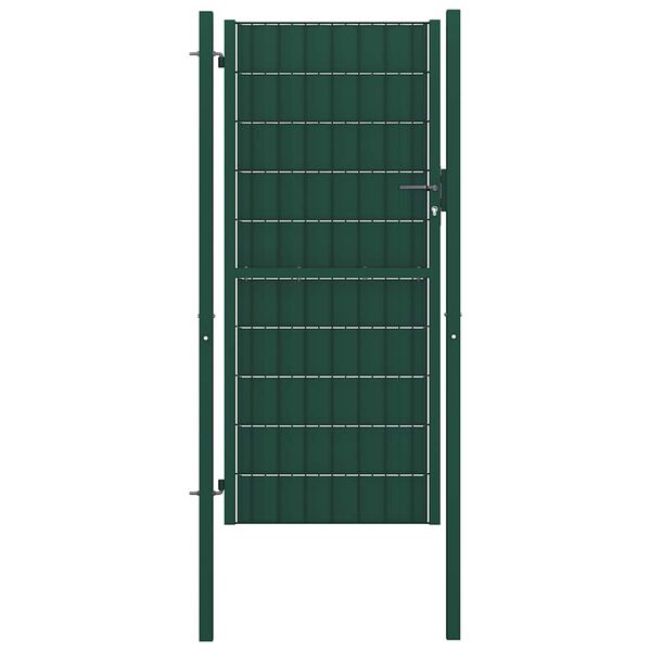 vidaXL Plotov&aacute; branka PVC a ocel 100 x 204 cm zelen&aacute;