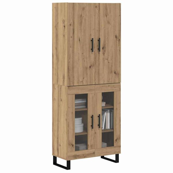 vidaXL Vysok&yacute; bufet 2 pcs Artisanov&yacute; dub 69,5 x 34 x 180 cm