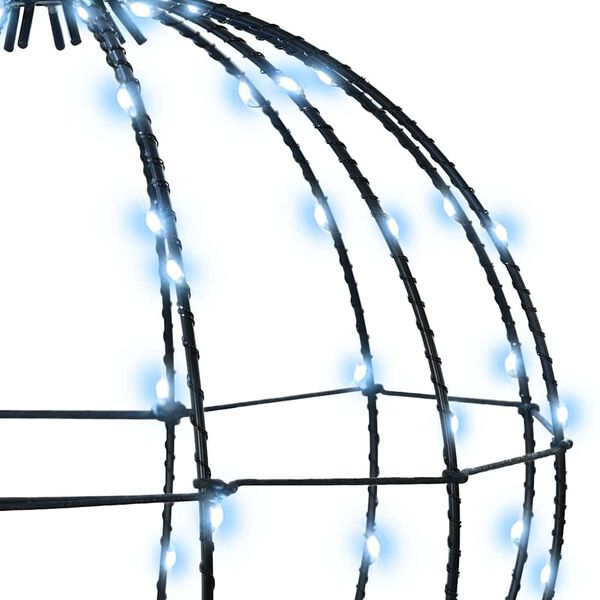 vidaXL Koule s 192 LED diodami Studen&aacute; b&iacute;l&aacute; 60 cm kov