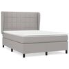 vidaXL Box spring postel s matrac&iacute; světle &scaron;ed&aacute; 140 x 190 cm textil