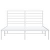 vidaXL Kovov&yacute; r&aacute;m postele s čelem b&iacute;l&yacute; 160 x 200 cm