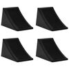 vidaXL Zakl&aacute;dac&iacute; kl&iacute;ny pod kola 4 ks 16 x 9 x 9 cm guma