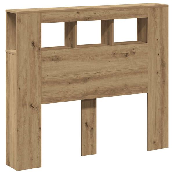 vidaXL Čelo postele LED dub artisan 120x18,5x103,5 cm kompozitn&iacute; dřevo