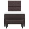 vidaXL Postel s boxspringem s matrac&iacute; Tmavě hněd&aacute; 90 x 200 cm textil