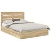 vidaXL Postel s &uacute;ložn&yacute;m prostorem s čelo Sonoma dub 140 x 190 cm