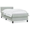 vidaXL Box Spring Postel s matrac&iacute; Světle &scaron;ed&aacute; 90x220 cm Samet