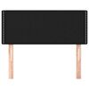 vidaXL Čelo postele černé 100x5x78/88 cm textil
