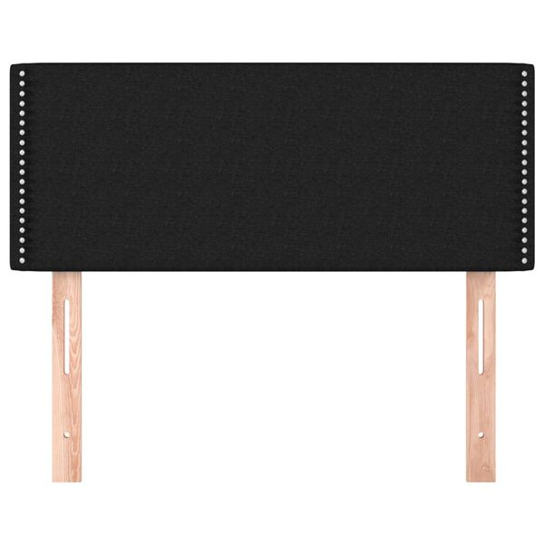vidaXL Čelo postele černé 100x5x78/88 cm textil