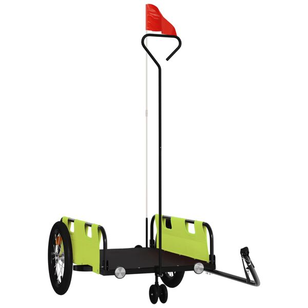 vidaXL Voz&iacute;k za kolo zelen&yacute; oxfordsk&aacute; tkanina a železo