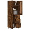 vidaXL Skř&iacute;ň highboard kouřov&yacute; dub 69,5 x 34 x 180 cm kompozitn&iacute; dřevo