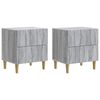 vidaXL Nočn&iacute; skř&iacute;ňka se z&aacute;suvkou 2 pcs &Scaron;ed&aacute; sonoma 43 x 34,5 x 48 cm
