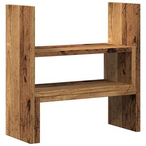 vidaXL Stoln&iacute; organiz&eacute;r nastaviteln&yacute; old wood 40 x 17 x 41 cm kompozit