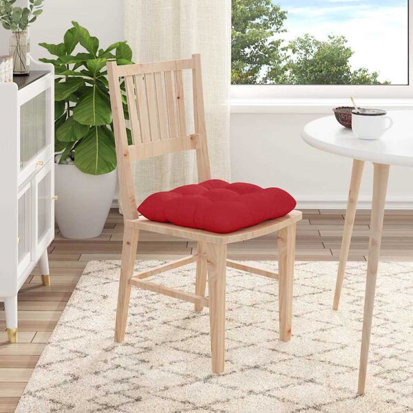 vidaXL Pol&scaron;t&aacute;ře na sedadla 4 pcs Červen&aacute; 45 x 45 x 12 cm textil