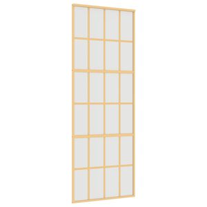 vidaXL Posuvn&eacute; dveře zlat&eacute; 76 x 205 cm ml&eacute;čn&eacute; ESG sklo a hlin&iacute;k