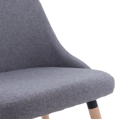 vidaXL Jídelní židle 2 ks světle šedé textil