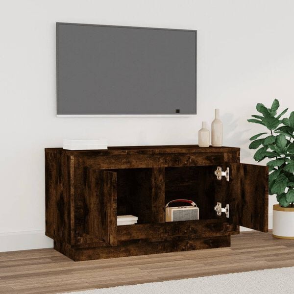 vidaXL TV skř&iacute;ňka kouřov&yacute; dub 80 x 35 x 45 cm kompozitn&iacute; dřevo