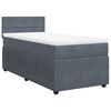 vidaXL Box spring postel s matrac&iacute; tmavě &scaron;ed&aacute; 90x200 cm samet
