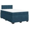 vidaXL Box spring postel s matrac&iacute; tmavě modr&aacute; 120 x 200 cm samet